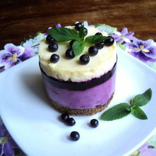 Рецепт мини-чизкейки с черникой