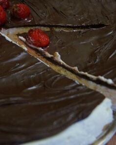 Творожный чизкейк без выпечки с маршмеллоу и нутеллой