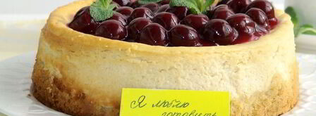 ванильный чизкейк с вишневым соусом. Шаг 7