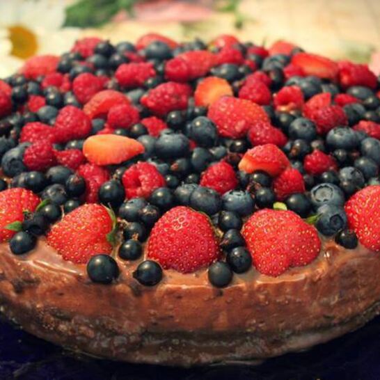 Рецепт ягодный чизкейк без выпечки