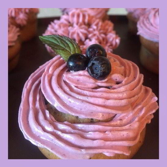 Рецепт черничные капкейки