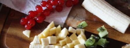 черничные кексы с фруктовым салатом. Шаг 4