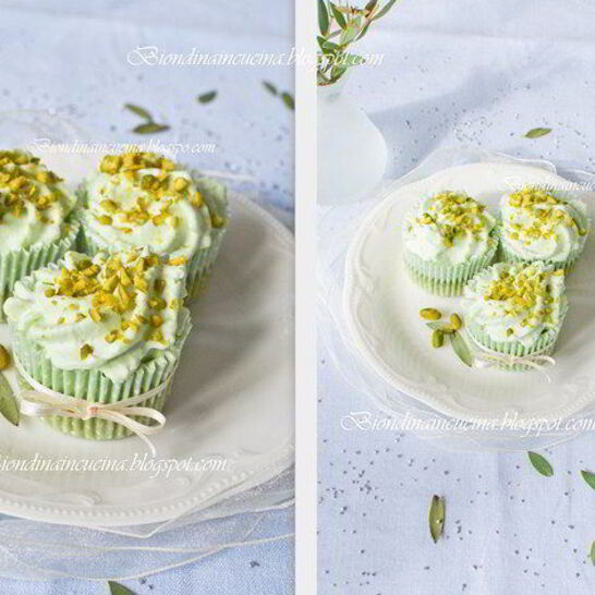 Рецепт фисташковые капкейки с малиной