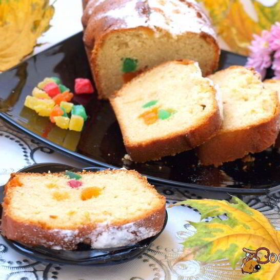 Рецепт йогуртовый кекс с цукатами