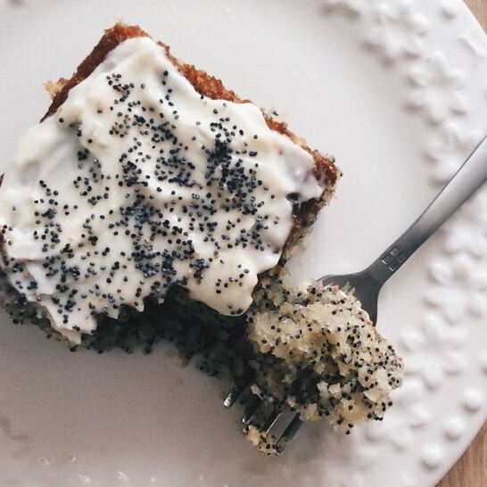 Рецепт кекс с маком ревани