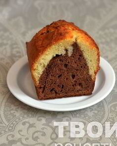 Кекс с шоколадно-ореховой пастой