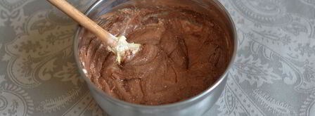 кекс с шоколадно-ореховой пастой. Шаг 7