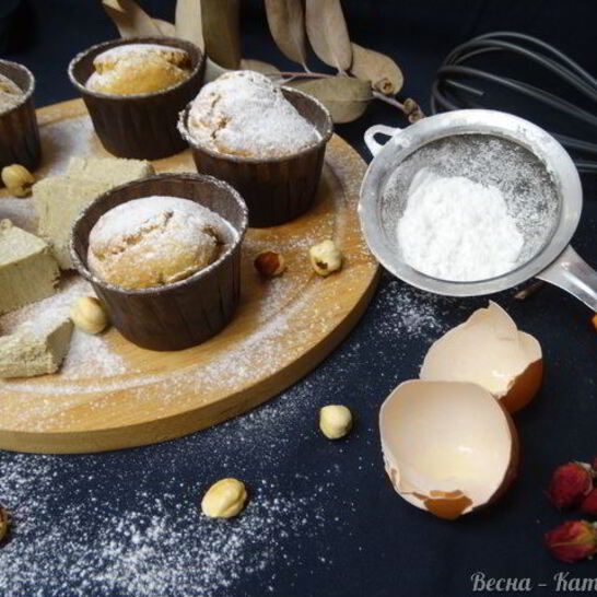 Рецепт кексы с халвой