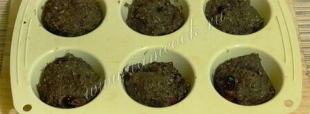 льняные кексы с клюквой. Шаг 8