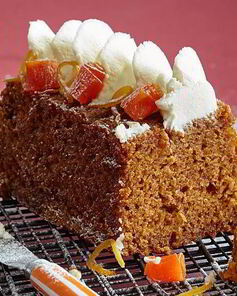 Морковный кекс с имбирем, апельсинами и цукатами