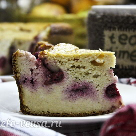 Рецепт творожный кекс с вишней
