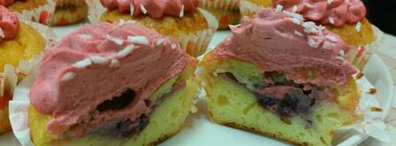 творожные кексики с кремом и джемом. Шаг 12