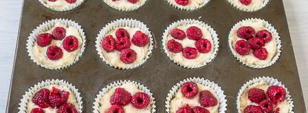 творожные кексики с малиной. Шаг 6