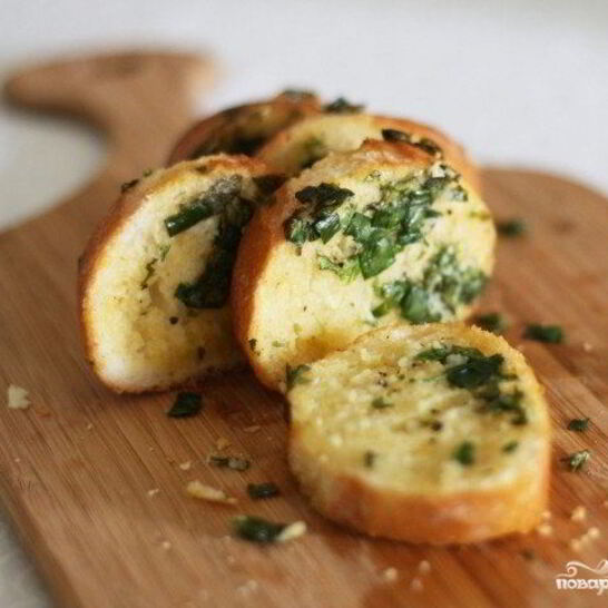 Рецепт багет с чесноком