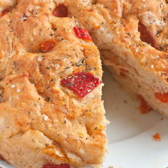 Рецепт хлеб с запеченным перцем и травами