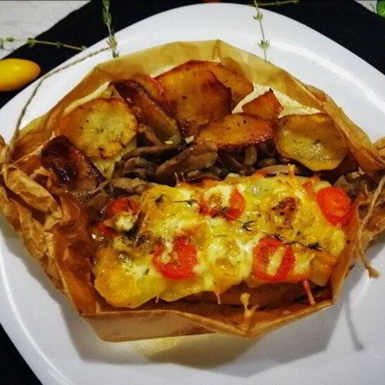 Рецепт конвертики со свининой и картофелем