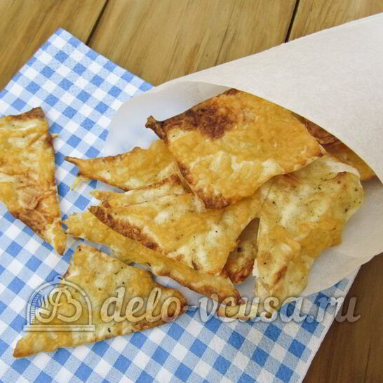 Рецепт чипсы из лаваша с сыром