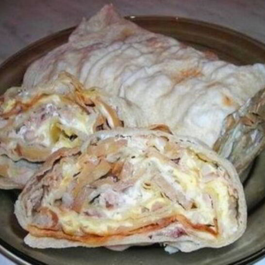 Рецепт лаваш с грибами и курицей