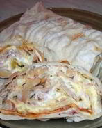 Лаваш с грибами и курицей