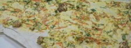 лаваш с курицей и корейской морковкой. Шаг 4