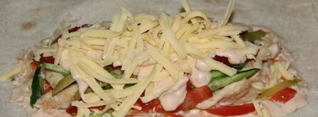 лаваш с курицей и овощами. Шаг 18