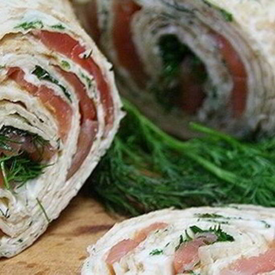 Рецепт лаваш с лососем