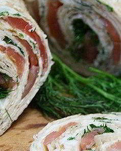 Лаваш с лососем