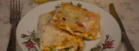 лаваш с начинкой, жаренный на сковороде. Шаг 6