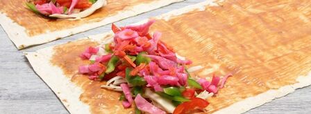 лаваш с овощами. Шаг 7