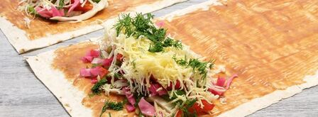 лаваш с овощами. Шаг 8