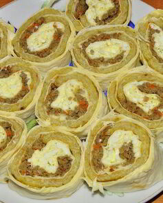 Лаваш с печенью говяжьей