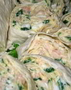 Лаваш с печенью трески