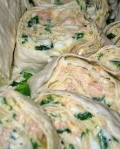 Лаваш с печенью трески