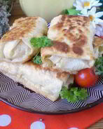 Лаваш с рисом и яйцом