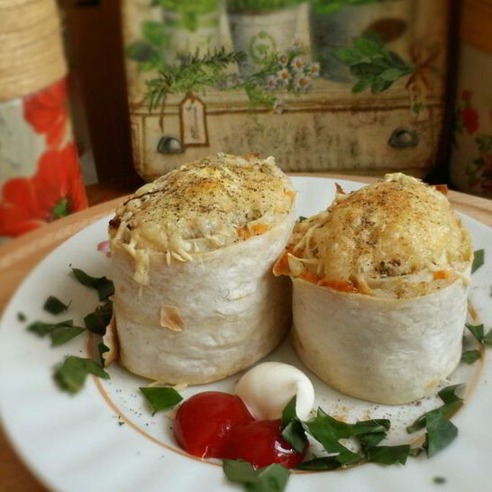 Рецепт лаваш с рыбой и рисом в духовке