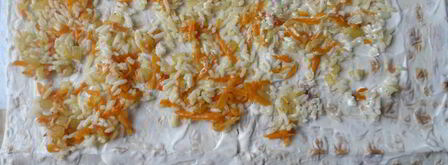 лаваш с рыбой и рисом в духовке. Шаг 3