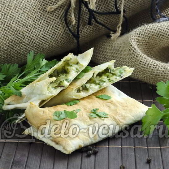 Рецепт лаваш с сыром и зеленью