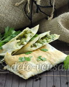 Лаваш с сыром и зеленью