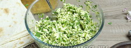 лаваш с сыром и зеленью. Шаг 3