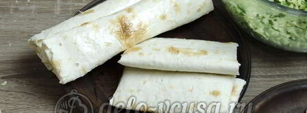 лаваш с сыром и зеленью. Шаг 7