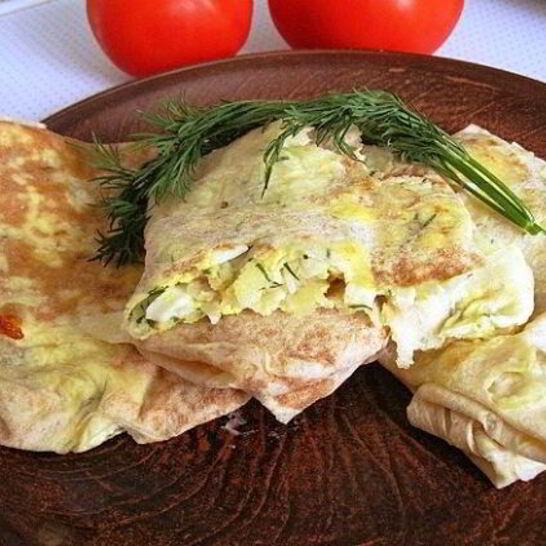 Рецепт лаваш с сыром на сковороде