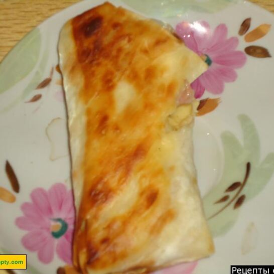 Рецепт лаваш с ветчиной и сыром