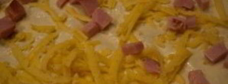 лаваш с ветчиной и твердым сыром. Шаг 3