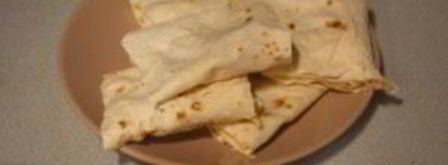 лаваш с ветчиной и твердым сыром. Шаг 4