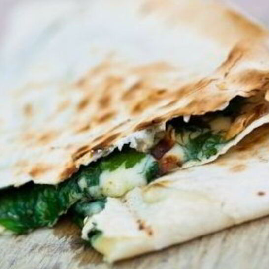 Рецепт лаваш со шпинатом и сыром