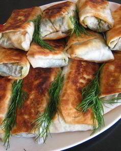 Лаваш со шпинатом