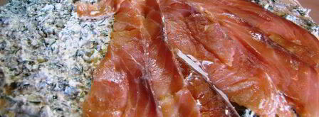 лаваш закусочный, с творогом и семгой. Шаг 4