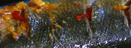 пряный сибас в лаваше с огурцом и зеленью. Шаг 6