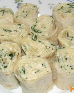 Рулетики из лаваша с сыром