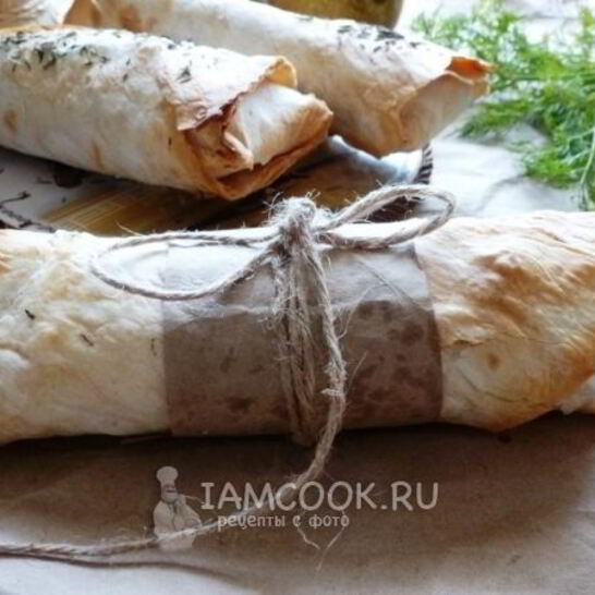 Рецепт сосиска в лаваше с сыром и огурчиком